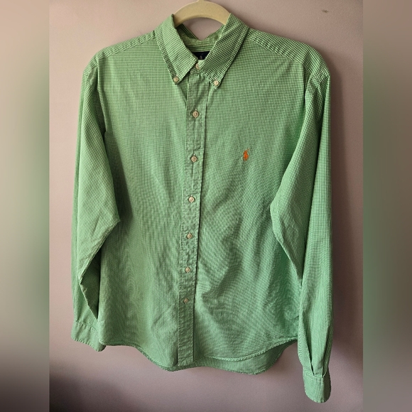 Ralph Lauren Other - Polo Ralph Lauren Green Gingham Button Down Shirt - Classic Fit - Men's Medium